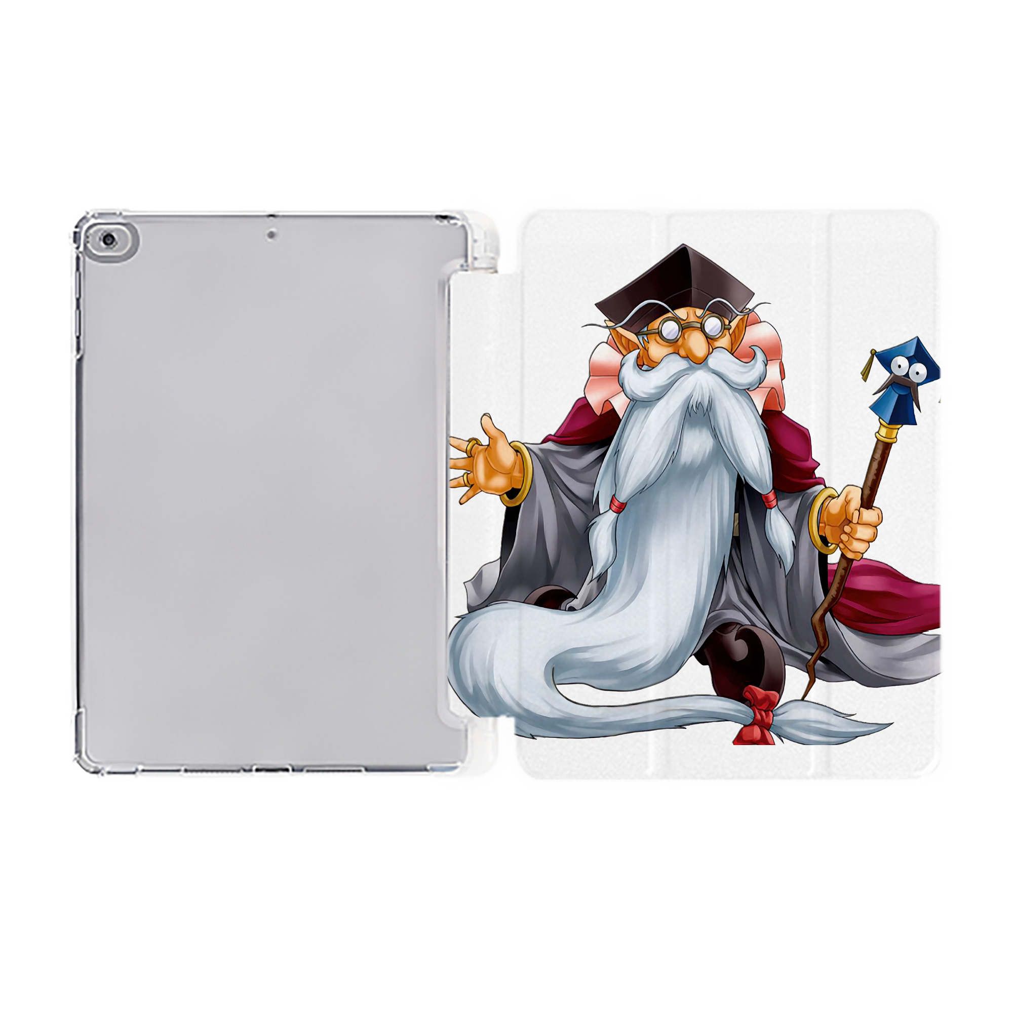 （画像用） 遊☆戯☆王 Yu-Gi-Oh! IPad ケース ペン収納付き 三つ折りスタンド PUレザー×シリコン 対応機種9.5/10.5/10.9インチ